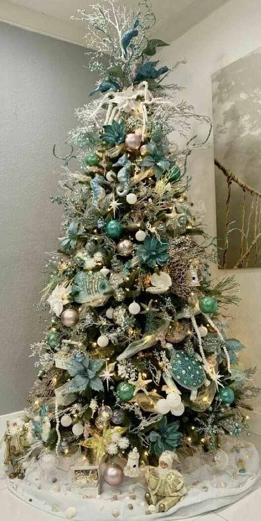 coastal themed Christmas tree