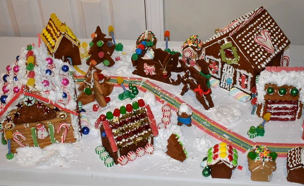 Edible Christmas Village Display