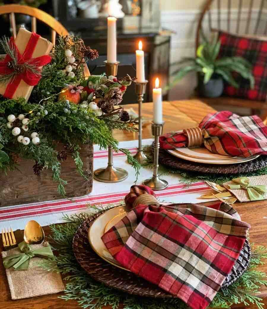 Family Heirlooms for Christmas Table Decor