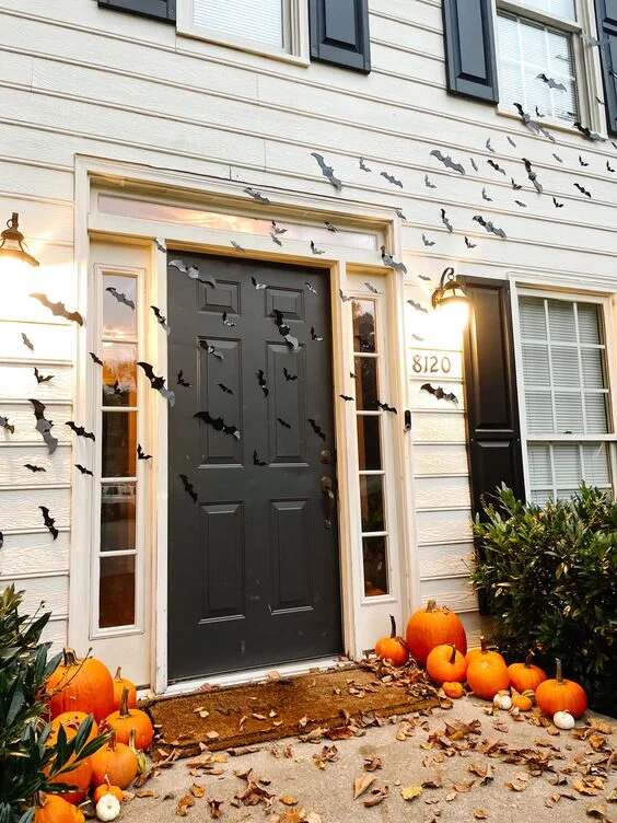 Flock of Bats on Your Front Porch Doorway