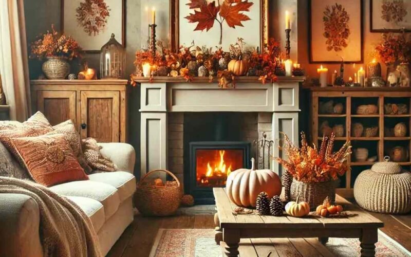 Living Room Fall Decor Idea