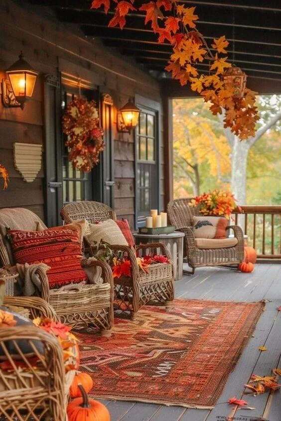 Nature-inspired Front Porch Fall Decor