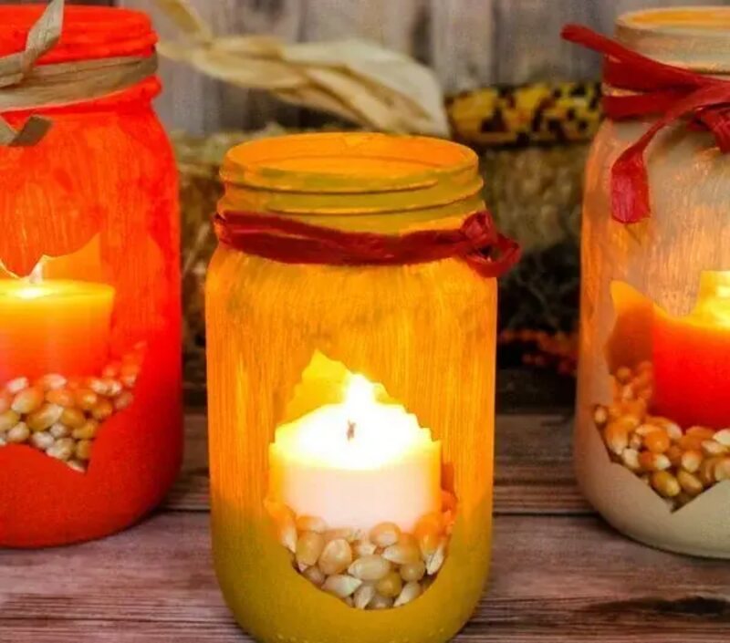 Mason Jar Lanterns for Decor
