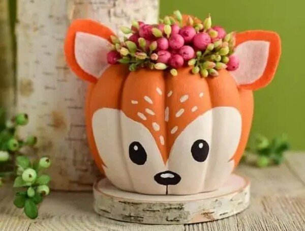 Adorable DEER Pumpkin for Contests