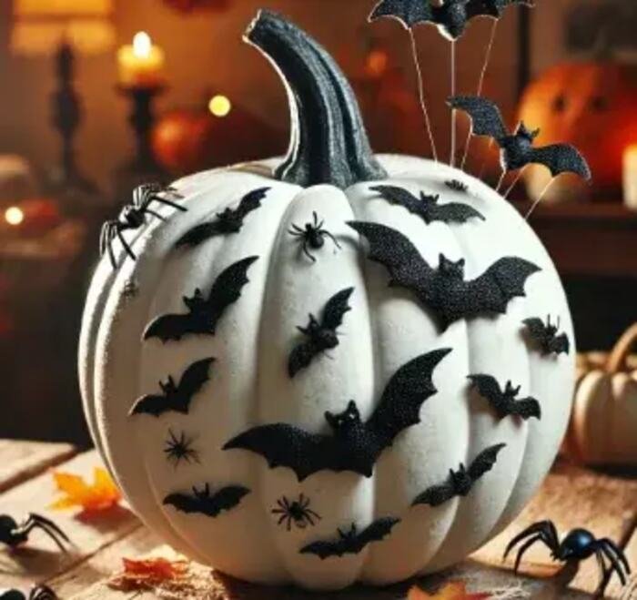 Bats & Spiders Pumpkin Halloween Pumpkin 