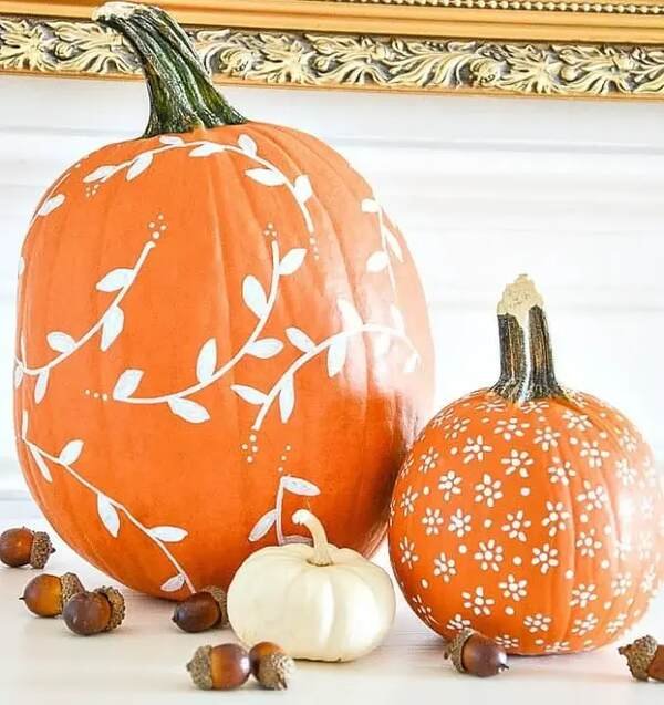 Flower Patterns for Pumpkin Decor