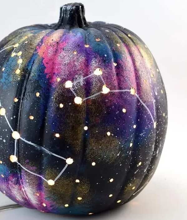 Galaxy Pumpkin Painting