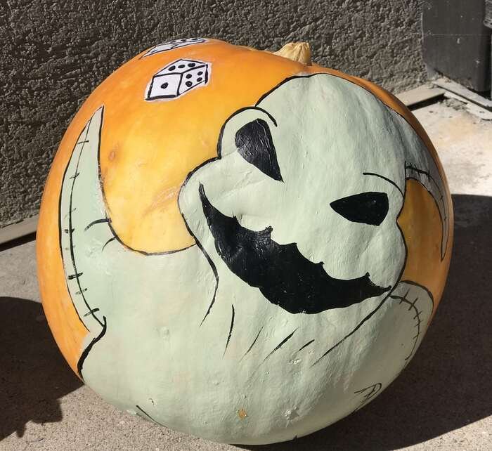 Oogie Boogie Pumpkin painting