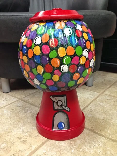 Bubble Gum Machine Pumpkin Design